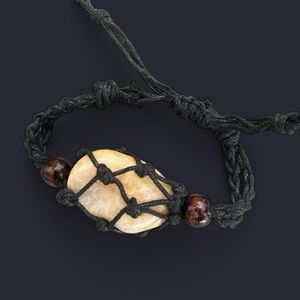Yellow Jasper Stone Macrame Bracelet